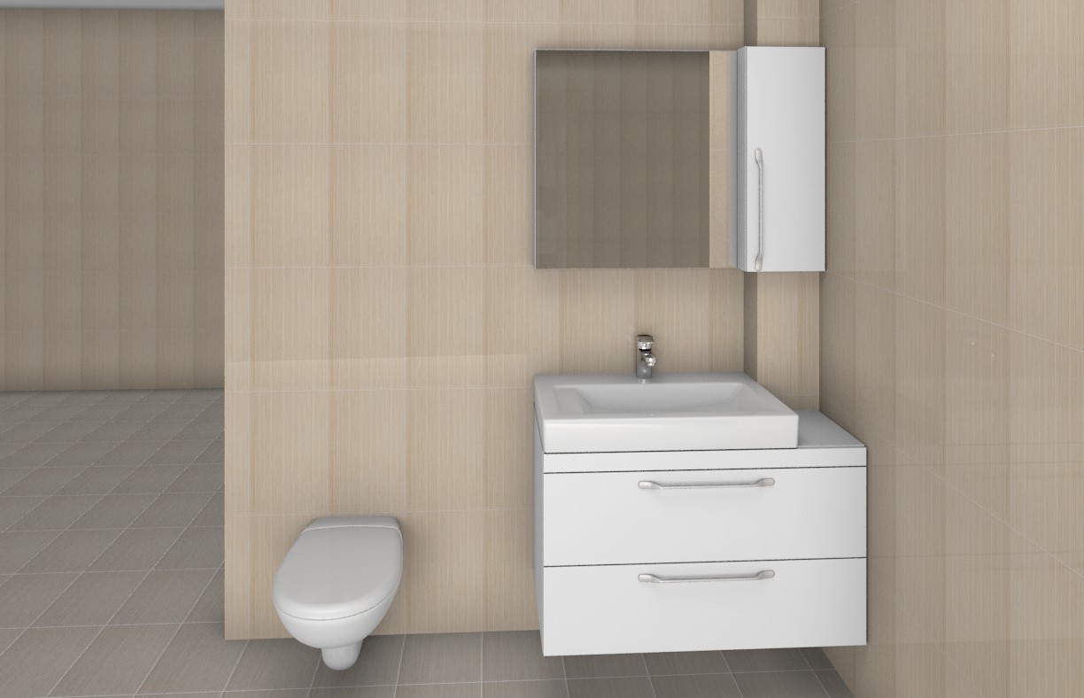Küçük Alanlı Banyo banyo dolabı modeli